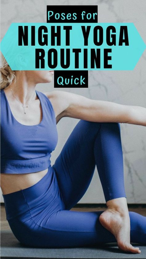 Night Yoga Routine, Night Time Yoga, How To Yoga, Night Yoga, Quick Yoga, Sleep More, Yoga Help, Night Time Routine, How To Get Sleep