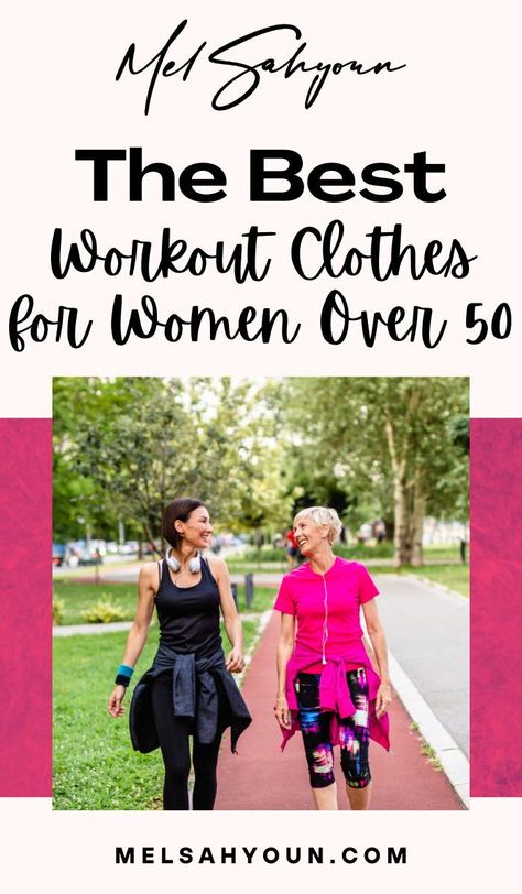 We should all embrace wearing Active Wear! Over the years, the development and design of workout clothes have advanced and redefined significantly. Not only for wearing for a gym workout but as daily active wear. They are comfortable, stylish and more so, support you, allowing you to feel comfortable all the time. Workout Clothes For Women Over 50, Yoga Outfits For Older Women, Exercise Clothes For Women, Best Workout Clothes, Stylish Workout Clothes, Over 50 Fitness, Workout Gear For Women, Fitness Wear Women, Clothes For Women Over 50