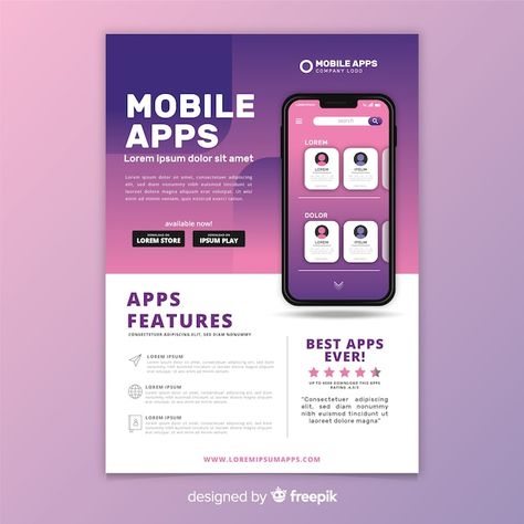 One Pager Design, Mobile App Flyer, App Flyer, Leaflet Template, Brochure Cover Design, Banner Design Layout, App Promotion, Flyers Design, Flyer Design Layout