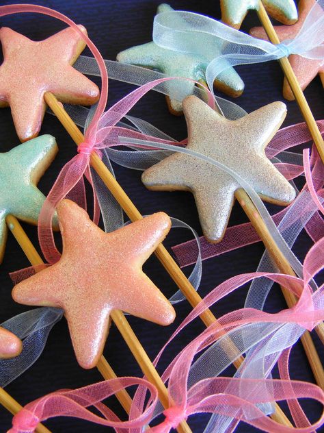 Wand Cookies, Lollipop Cookies, Game Of Thrones Theme, Magically Delicious, Theme Cookies, Fairy Tea Parties, Fairy Birthday Party, Horse Treats, Fairy Wands