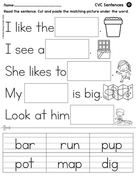 I Can Read CVC Sentences: 10 Free Reading Worksheets Cvc Words Activity, Cvc Sentences, Sentence Making, Spelling Cvc Words, Phonics Worksheets Free, Cvc Words Worksheets, English For Beginners, The Sentence, Word Sentences