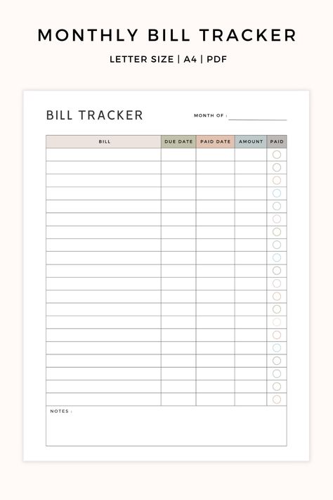 Having a monthly bill tracker helps you manage your finances better, stay on top of your bills, and allow you to keep track of all your monthly bills and expenses in one place. Help yourself stay organized, avoid missed payments, and reduce the stress of managing your finances with our Bill Payment Checklist. Monthly Bills Tracker, Bills List, Monthly Bills Template, Bill Organization Printables, Bill Checklist, Bill Tracker Template, Bill Payment Checklist, Bill Payment Tracker, Bills Checklist