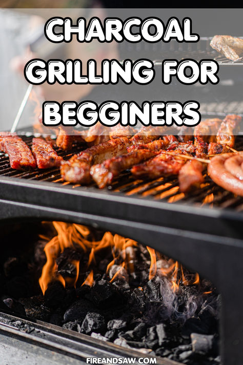 grilling meat on charcoal Charcoal Grilling For Beginners, Charcoal Grill Recipes, Bbq Techniques, Bbq Board, Charcoal Grilling, Grilling Guide, Small Grill, Grilled Foods, Charcoal Bbq Grill