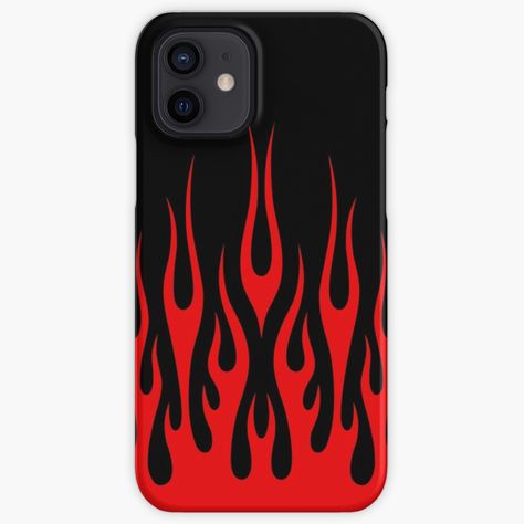 Get my art printed on awesome products. Support me at Redbubble #RBandME: https://www.redbubble.com/i/iphone-case/Red-Fire-Flames-by-Ayoub14/84521840.C0UE4?asc=u Homemade Mobile, Flames Design, Fire Flames, Flame Design, Case Hp, Black Fire, Aesthetic Phone Case, Mobile Covers, Black Phone Case