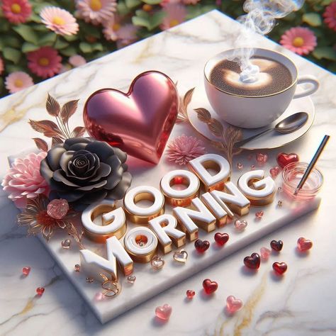 Good morning 🍀🌻🌹☕🌧️🩷💜 #goodmorning #followers #coffeetime #coffee #raiin #moodchallenge #name3d #name #digitalart #aprisha #foryou #cherryblossoms ‎#aprish Good Morning Honey, Good Morning Hug, Good Morning Coffee Gif, Good Morning Coffee Images, Morning Coffee Images, Love Your Wife, Good Morning Life Quotes, Morning Quotes Funny, Good Morning Images Flowers