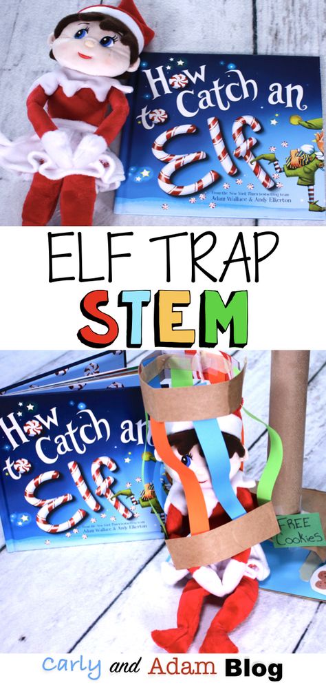 Christmas Stem Activities 3rd Grade, Elf Trap Stem Challenge, Elf Trap Ideas For School, Elf Stem Activities, Christmas Stem Kindergarten, Elf Activities For Kids Classroom, Elf Day Activities, Elf Trap Ideas, Elf Day At School