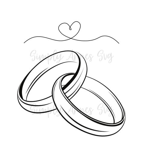 Marriage rings svg, Ring svg, wedding svg, wedding clipart, engagement ring svg, marriage svg, cricut, silhouette, proposal svg The images will be free of watermarks and are a DIGITAL ITEM ONLY No physical item will be sent Instant Download! Files are for personal use only. If something is wrong with the image please contact me Wedding Ring Cartoon, Wedding Ring Illustration, Wedding Rings Pictures, Wedding Ring Logo, Interlocking Wedding Rings, Wedding Ring Icon, Ring Drawing, Engament Rings, Ring Vector