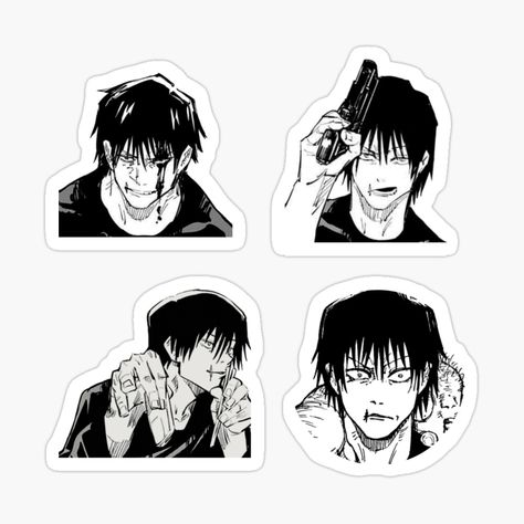 Zenin Clan, Phone Cover Stickers, Photographie Indie, Typography Shirt Design, Sticker Design Inspiration, Toji Fushiguro, Black And White Stickers, Best Anime Drawings, Anime Printables