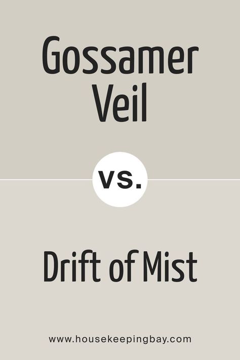 Gossamer Veil SW 9165 vs Drift of Mist by Sherwin-Williams Sw Gossamer Veil, Sw Drift Of Mist, Drift Of Mist, Gossamer Veil, Veil Color, Home Decor Dyi, Bath Makeover, House Color Palettes, Exterior Color Schemes