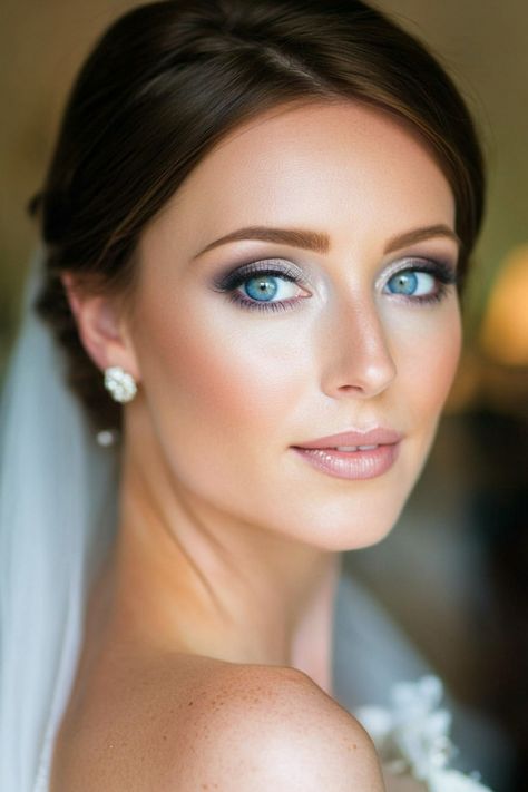 These 61 makeup ideas for blue-eyed brides are the ultimate wedding day inspiration! Find the perfect mix of glam and elegance with these looks that enhance your natural beauty. Get ready to steal the show! Click to explore. #WeddingStyle #BlueEyesMakeup #BridalGlow Makeup Brown Hair Blue Eyes, Natural Eye Makeup For Blue Eyes, Natural Glam Wedding Makeup Blue Eyes, Bridal Makeup For Blue Eyes Blonde Hair, Soft Glam Bridal Makeup Blue Eyes, Wedding Makeup Blue Eyes, Makeup Ideas Blue Eyes, Natural Glam Wedding Makeup, Natural Glam Wedding