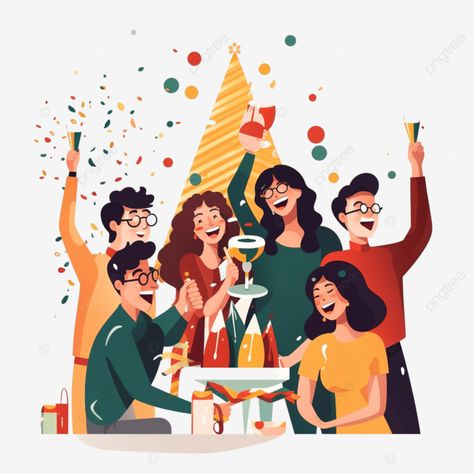 flat illustration with christmas party celebration concept santa santa claus clause png Christmas Party Illustration, Transparent Image, Party People, Party Celebration, Flat Illustration, Celebration Party, Clipart Images, Png Transparent, Festival Party