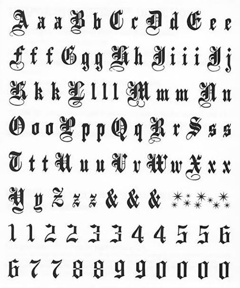 Tattoo Number Fonts, Pam Poovey, Letras Cool, Tattoo Number, Gothic Alphabet, Tattoo Fonts Alphabet, Phoenix Tattoos, Calligraphy Fonts Alphabet, Old English Letters