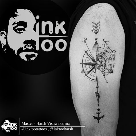 Traveller tattoo by Master - @inktooharsh Get tattoo by best only at @inktootattoos Contact :- 8889595276,9755744408 www.inktootattoos.com #euphoria #euohoriatattoo #inktootattoos #inktooharsh #smalltattoo #besttattoostdioinbhopal #besttattoo #besttattoostudio #tinnytattoo #quotetattoos #wanderlust #neontattoos #neonlights #neontattoo #firstneontattooinbhopal #firttimeinbhopal #inktooharsh #hari #merahari #dedicated #zodiacsigns #lordshiva #compasstattoo #travller #compass Traveller Tattoo, Best Tatto, Neon Tattoo, Men Tattoo, Zodiac Tattoo, Tattoo Tattoo, Travel Tattoo, Compass Tattoo, Lord Shiva