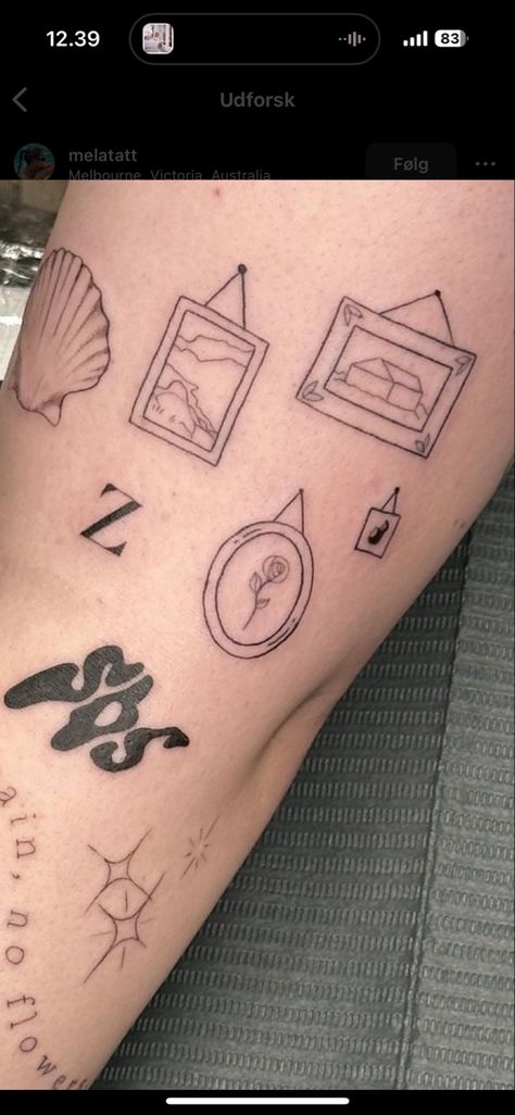 Picture Frame Tattoo Simple, Oval Stamp Tattoo, Picture Frames Tattoo, Gallery Wall Tattoo, Photo Frame Tattoo, Germany Tattoo Ideas, License Plate Tattoo, Frames Tattoo, Rectangular Tattoo