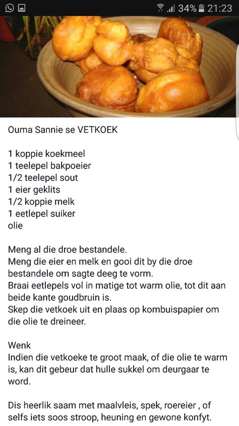 Vetkoek Vetkoek Recipe South Africa, Vetkoek Recipe, Fat Cakes Recipe, Diy Biscuits, Fat Cake, Easy Tart Recipes, Cookie Recipes Homemade, Healthy Recipes Easy Snacks, Best Bread Recipe