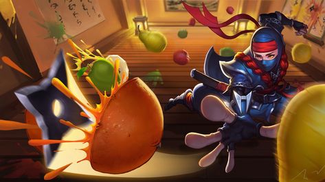 ArtStation - Fruit Ninja Ninja Fruit, Fruit Ninja, Ninja Art, Organization Board, Original Art, Fruit, Art