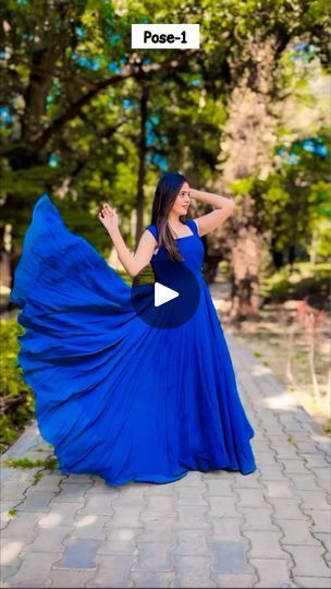 Poses In Gown For Photoshoot, Santoshi Megharaj, Photography Poses In Gown, Gown Photoshoot Poses, Frock Photos, Wall Mural Decals, Arijit Singh, Stylish Photo, Posing Tips