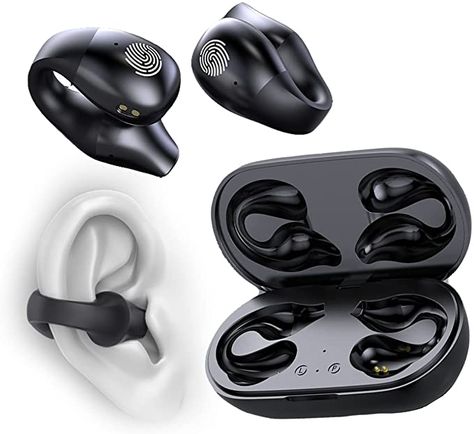 Wireless Earbuds Bluetooth 5.3 Earclip Headphones - Allergy Free Earhook Sweat Resistant True Wireless Sports Earphones for Workouts Running Gym, Compatible with Apple & Android Workouts Running, Sport Earphones, Allergy Free, Wireless Earbuds, Amazon Finds, Allergies, Headphones, Gym, Running