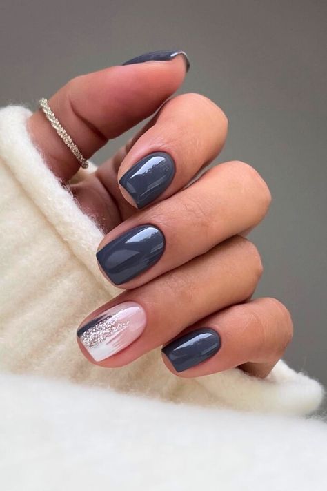 Elegant Nail Art, Short Gel Nails, Smink Inspiration, Gray Nails, Her Nails, Cute Gel Nails, Short Acrylic Nails Designs, Nagel Inspo, Spring Nail