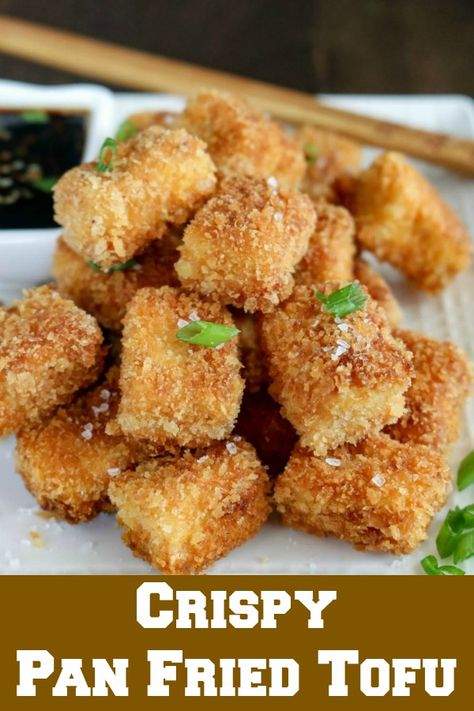 Vegetarian Snack, Pan Fried Tofu, Spicy Dipping Sauce, Tofu Stir Fry, Crispy Tofu, Vegetarian Snacks, Fried Tofu, Spicy Sauce, Seitan