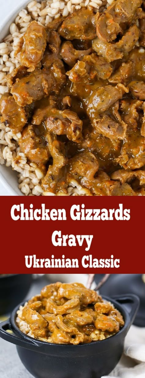 Chicken Gizzard Gravy Recipe, Gizzard Gravy Recipe, Gizzards Recipe, Chicken Giblets, Chicken Gizzards, Liver Recipes, Hearty Chicken, Gravy Recipe, Mashed Potato