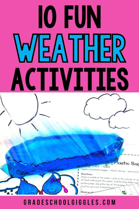 Are you looking for fun ways to teach your kids about weather? Do you want to turn the learning process into an exciting and interactive experience? Look no further! These hands-on weather activities for kids, including printables, worksheets, and experiments, will spice up your lesson plans. Get ready to ignite your child’s curiosity about all things weather related, from rainy days to severe and extreme weather. Weather Projects For Elementary, Weather Lessons For Kindergarten, Weather Worksheets 2nd Grade, Weather Experiments For Kids, Weather Activities For Kindergarten, Weather Quiz, Weather Preschool, Weather Lesson Plans, Weather Experiments