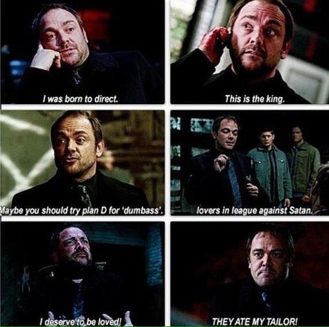 Crowley Spn, Crowley Quotes, Mark Sheppard, Supernatural Tv Show, Tv Supernatural, Winchester Boys, Tv Quotes, Supernatural Fandom, Happy Days