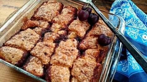 Easy Cherry Dumplings - Cook'n with Mrs. G Rolled Dumplings Recipe, Cherry Dumplings, Premade Pie Crust, Cherry Desserts, Frozen Cherries, Dumpling Recipe, Sweet Pastries, Crescent Rolls, Cherry Pie