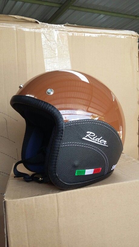 Helm Retro Bogo Coklat Rider Helm Retro, Helm Bogo, Riding Helmets, ? Logo, Quick Saves