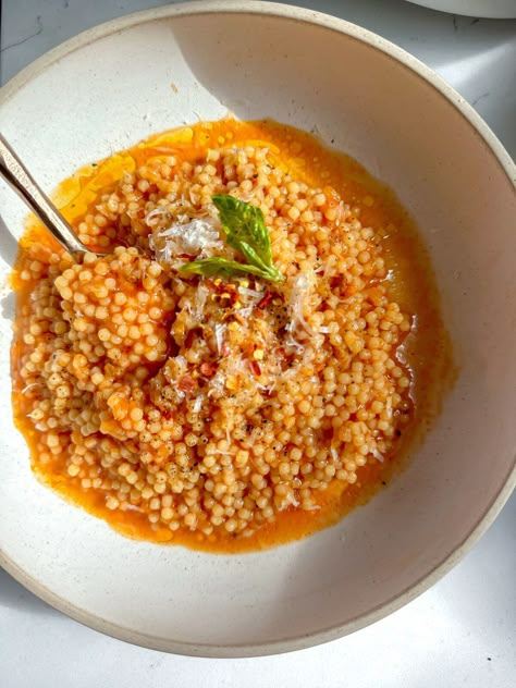 Tomato Pastina - Food My Muse Tomato Pastina, Pastina Recipes, Everyone In My Family, Small Bites Appetizers, Veggie Stock, Garlic Clove, Parmigiano Reggiano, Warm Food, Basil Leaves