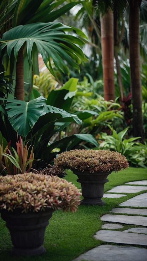 Discover inspiring modern tropical landscape design ideas in this blog post Explore Balinese garden plans backyard ideas front yard entrance styles and more Whether you're looking for small or full sun designs this collection of modern Balinese garden inspiration covers minimal and lush styles Elevate your outdoor space with these creative landscape concepts Tropical Landscape Ideas, Front Yard Entrance, Yard Entrance, Balinese Garden, Tropical Landscape Design, Landscape Design Ideas, Tropical Landscape, Creative Landscape, Garden Plans