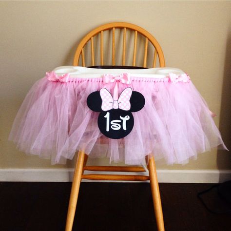 First Birthday Highchair Tutu Solid Color by CreateInspireDesigns Highchair Tutu, First Birthday Highchair, High Chair Tutu, Minnie Mouse First Birthday, Minnie Mouse Birthday Decorations, Minnie Mouse 1st Birthday, Birthday Highchair, 1st Birthday Party Decorations, Birthday Photo Props