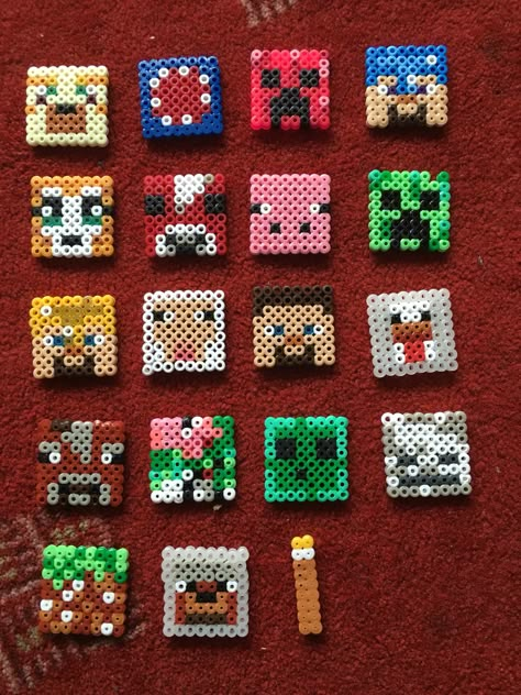 Minecraft Hama Beads Minecraft Iron Beads, Hama Minecraft, Minecraft Painting, Minecraft Iron, Hamma Beads Ideas, Hama Beads Minecraft, Perler Crafts, Digital Ideas, Hama Beads Patterns