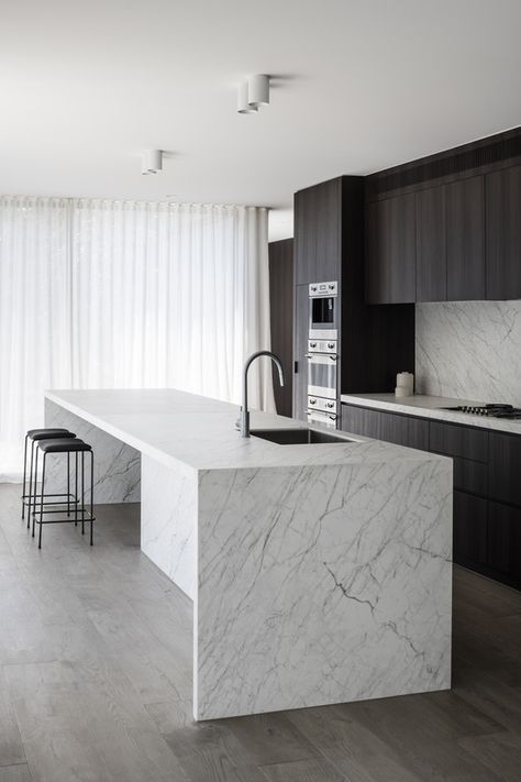 Kitchen With Marble, Australian Interior, Australian Interior Design, Interior Design Awards, 아파트 인테리어, Kitchen Inspiration Design, Counter Tops, Luxury Kitchen, Residential Design