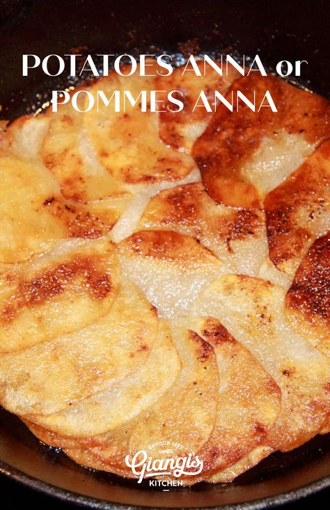 Pommes Anna Potatoes, Stove Top Potatoes, Pommes Anna Recipe, Potatoes Anna, Jalapeno Burger, Pommes Anna, Sauteed Potatoes, French Recipe, Cooking 101