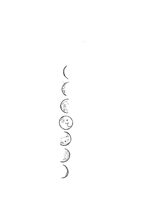 Moon Phase Line Tattoo, Simple Moon Phase Tattoo Designs, Moon Phase Line Art, Moon Phases Fine Line Tattoo, Phases Of The Moon Tattoo Minimalist, Fine Line Tattoo Moon Phases, Moon Phase Tattoo Meaning, Lunar Cycle Tattoo Minimalist, Moon Phases Tattoo Minimalist