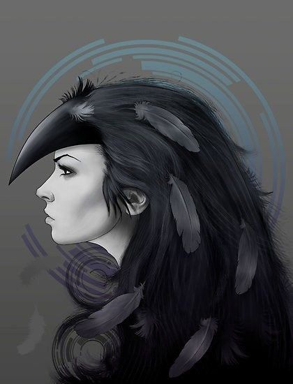 L' Antre De Morrigan Crow Woman, Irish Goddess, Creative Quotes, Irish Mythology, Celtic Gods, Design Window, Celtic Goddess, Crow Art, Raven Queen