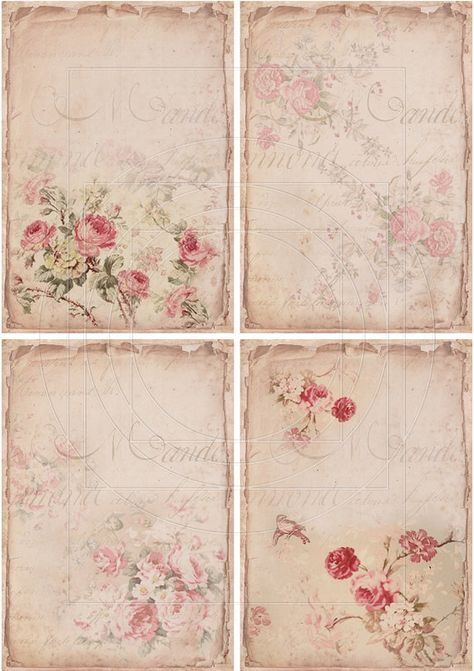 Collage Sheet Shabby Chic Stary Papier, Shabby Chic Printables, طابع بريدي, Etiquette Vintage, Free Vintage Printables, Decoupage Vintage, Digital Collage Sheets, Decoupage Paper, Vintage Printables