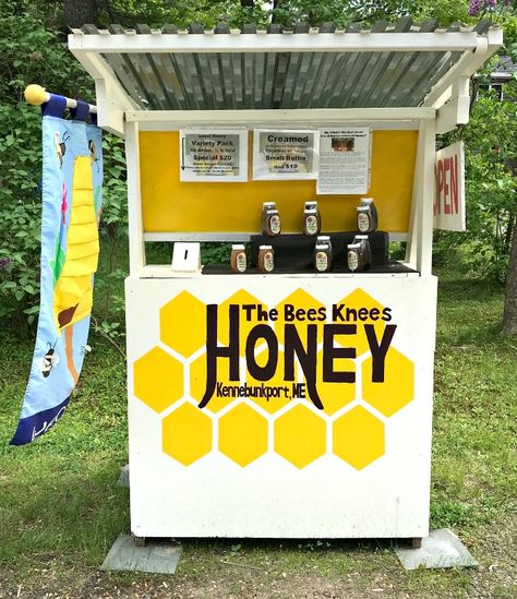 Honey Display Stand, Honey Display, Bee Room Decor, Honey Stand, Bee Hive Stand, Honey Business, Hive Stand, Bee Room, Vendor Booth Display