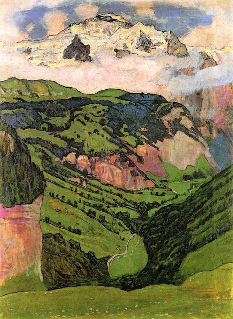 Ferdinand Hodler, Summer Art, Mountain Landscape, Pretty Art, Visual Artist, Impressionism, Painting Inspiration, Art Works, Aesthetic Art