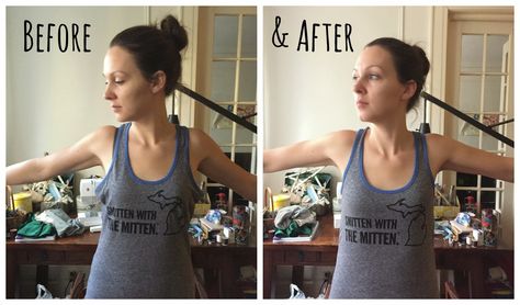 Quick 'Fix' Friday: Tank Top Take-In Upcycling Ideas Clothes, Tank Top Arm, Sewing Hems, Shirt Makeover, Diy Tank, Diy Braids, Diy Fashion Accessories, Tank Top Straps, Tie Dye Shirts