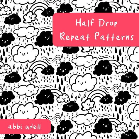 Half Drop Pattern  •  Free tutorial with pictures on how to create a drawing or painting in under 40 minutes Half Drop Pattern, Pattern Sketch, Jungle Art, Drops Patterns, Design Theory, Design Drawings, Pattern Play, Fashion Design Drawings, Repeat Pattern