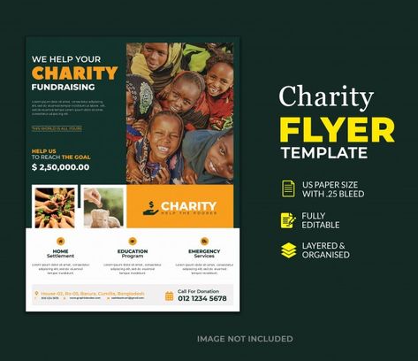 Template of donation charity flyer | Premium Psd #Freepik #psd #flyer #event #charity #charity-flyer Donation Flyer, Charity Poster, Fundraiser Flyer, Help The Poor, Flyer Design Inspiration, Charity Fundraising, Movie Posters Design, Event Flyers, Psd Template Free