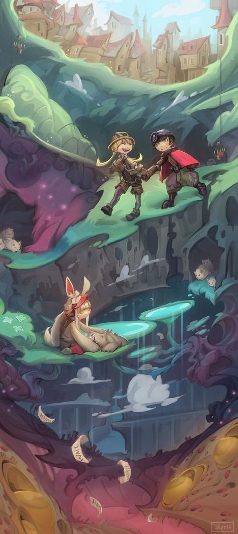 To the abyss by Nieris Abyss Art, Abyss Wallpaper, Abyss Anime, Made In Abyss, Anime Group, My Arts, The Abyss, Best Iphone Wallpapers, Anime Wall Art