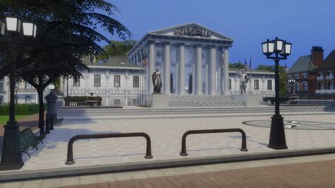 ADM_Courthouse | ADM on Patreon Lawyer Office, Sims 4 Expansions, Casas The Sims 4, Sims Building, Sims 4 Build, Sims Mods, Sims 4 Custom Content, Sims 4 Mods, Home Insurance