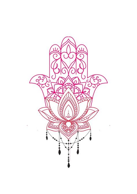 Hamsa Tattoos, Chandelier Tattoo, Hamsa Tattoo Design, Bio Organic Tattoo, Homemade Tattoos, Flower Spine Tattoos, Organic Tattoo, Small Girly Tattoos, Lotus Tattoo Design