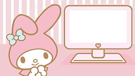 컴퓨터 배경화면, 헬로키티 배경화면, My Melody Wallpaper, Pink Laptop, Melody Hello Kitty, Cute Desktop Wallpaper, Kawaii Core, Mac Wallpaper, Sanrio Wallpaper