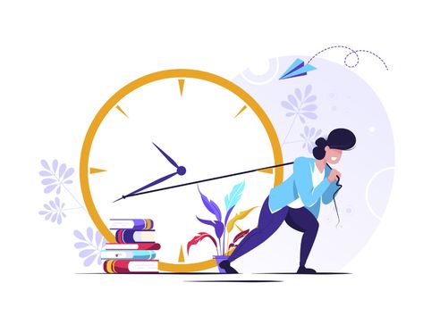 Working time management by Anna Deinek on Dribbble Creative Poster Design, Advertising Poster, Flat Illustration, Illustration Character Design, Show And Tell, Design Thinking, Web Page, Anime Movies, Time Management