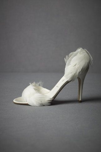 Feather Trimmed d’Orsays White Feather Shoes, Swan Lake Wedding Dress, Feather Wedding Shoes, Swan Wedding Dress, Married Aesthetic, Swan Shoes, Designing Shoes, Swan Lake Wedding, Winter Wedding Shoes