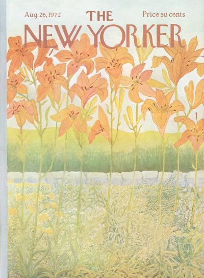 The New Yorker Magazine, New Yorker Magazine, New Yorker Covers, Day Lilies, Beating Heart, August 26, Cover Artwork, Vintage Magazines, Vintage Magazine